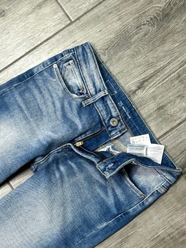 LEVIS DEMI CURVE Jeansy Damskie Spodnie Slim Fit Mid Rise Logowane W25 L32