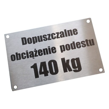 TABLICZKA ZNAMIONOWA metalowa stal opisowa 12x8 cm