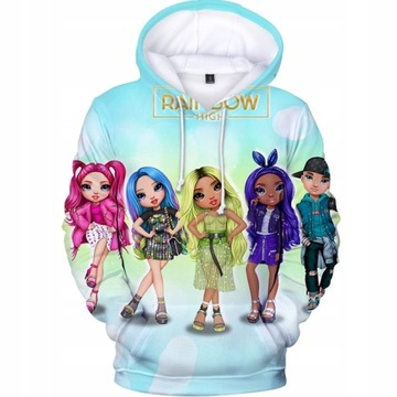 BLUZA 3D RAINBOW HIGH ROZMIARY WZORY