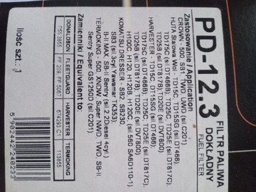PZL Filters PD123 Filtr paliwa