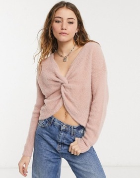 HOLLISTER SWETER RÓŻOWY KLASYCZNY DAMSKI M 1RBR