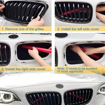 V-brace grill BMW 5 6 7 poprzeczki nakładki 285mm