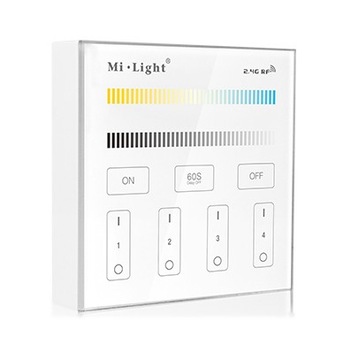 4-зонная настенная панель для лент CCT MONO Mi-light