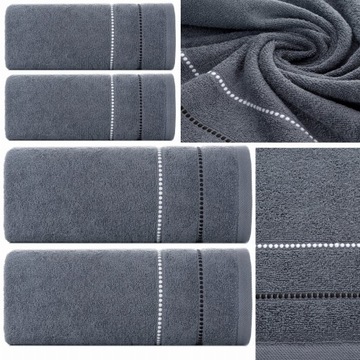 Komplet Ręczników Kąpielowych 500gsm 4szt 2x50x90 + 2x70x140 popiel
