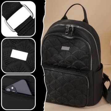 Рюкзак женский небольшой городской, черный, туристический, вместительный.