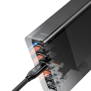 БЛОК ПИТАНИЯ BLITZWOLF СЕТЕВОЕ ЗАРЯДНОЕ УСТРОЙСТВО USB 3X USB-A 3X USB-C PD QC 3.0 75 Вт