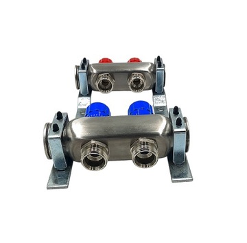 РАСПРЕДЕЛИТЕЛЬ 2 КОНТУРА РАДИАТОРА INOX ДЛЯ РАДИАТОРОВ ЦЕНТРАЛЬНОГО ОТОПЛЕНИЯ Клапаны из нержавеющей стали