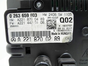 MERCEDES W221 WYŚWIETLACZ EKRAN LCD A2218700289