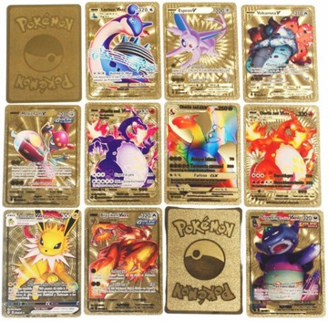ЗОЛОТЫЕ КОЛЛЕКЦИОННЫЕ КАРТЫ POKEMON 55 ШТ. ЗОЛОТОЙ НАБОР УНИКАЛЬНЫХ КАРТ