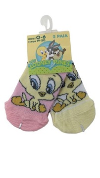 LOONEY TUNES Baby Skarpetki Bawełna Oryginał 2-PAK r.19-20 (0-6 miesięcy)