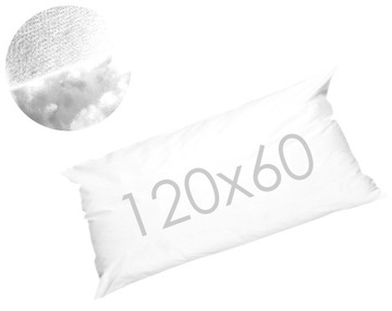 Poduszka 60x120 cm, wkład 120x60 duża poduszka do spania na boku pod plecy