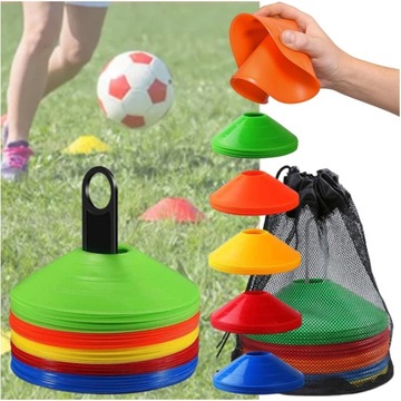 НАБОР ИЗ 50 ФУТБОЛЬНЫХ ТРЕНИРОВОЧНЫХ КОНУСОВ, ГИБКИЙ ГРИБ