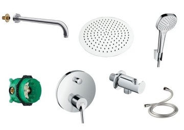 Hansgrohe Talis S + ibox bateria + deszczownica 25