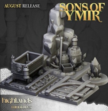 Отряд гномов-шахтеров — Highlands Miniatures Oldhammer Unit, 7 моделей + CMD (3 мес.)