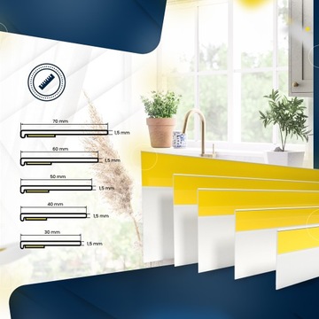 Listwa Maskująca okienna Płaskownik Biała 30mm PCV 5mb taśma wykończeniowa