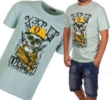 T-SHIRT MĘSKI KOSZULKA CZACHA NIEBIESKA TS2320_L