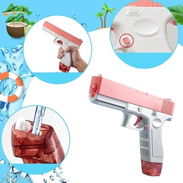 ELEKTRYCZNY PISTOLET NA WODĘ AUTOMATYCZNY DWA MAGAZYNKI NA LATO + BATERIA