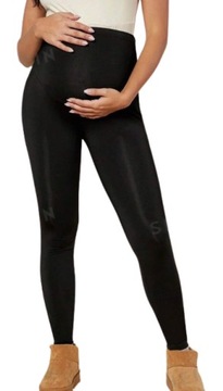 SHEIN LEGGINSY CIĄŻOWE DOPASOWANE CZARNE 46 ŁOA