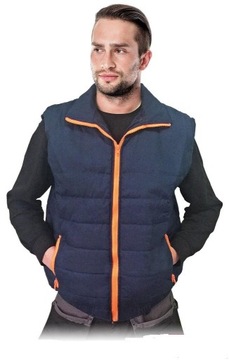 BEZRĘKAWNIK OCHRONNY OCIEPLANY - REIS - PERKOZ 2XL GRANATOWO-NIEBIESKI