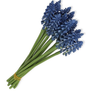 Szafirek niebieski gałązka 12 sztuk bukiet sztucznych kwiatów