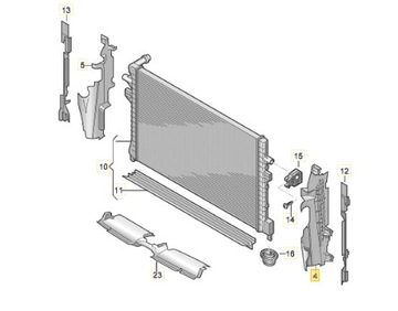 KIEROWNICA POWIETRZA VW PASSAT 15- OE VW 3G0121283J KIEROWNICA POWIETRZA L
