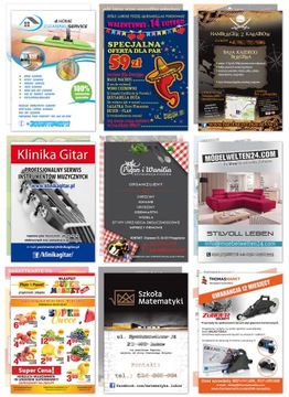 ULOTKI DL 5000 szt 2str PROJEKT W CENIE FULL KOLOR