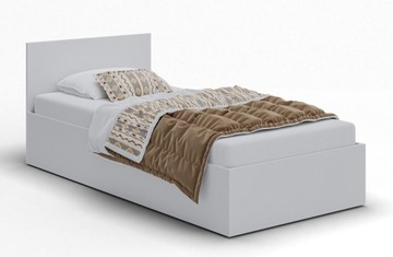 Łóżko pojedyncze 90x200 Z MATERACEM kolor biały