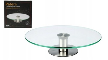 ВРАЩАЮЩАЯСЯ СТЕКЛЯННАЯ ТАРЕЛКА ДЛЯ ТОРТА РАВИ ТОРТ 30 СМ СОЛНЦЕ