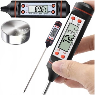 TERMOMETR SZPILKOWY KUCHENNY Z SONDĄ DO WINA MIĘSA GRILLA PIECZENIA