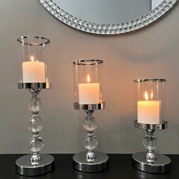 Набор подсвечников Glamour Glass Lantern 1-2-3 шт.