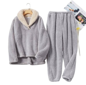 PIŻAMA DAMSKA POLAROWA SOFT DRES GRUBA CIEPŁA