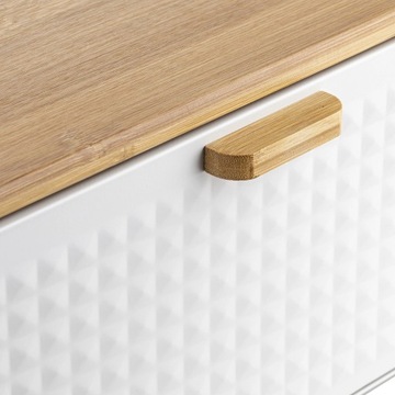 НАБОР Металлическая хлебница, большая, белый, 3 х контейнера, кофе, чай, сахар, Florina