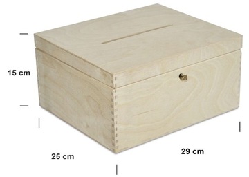 Коробка для свадебных конвертов с ключом 29x25x15 см.