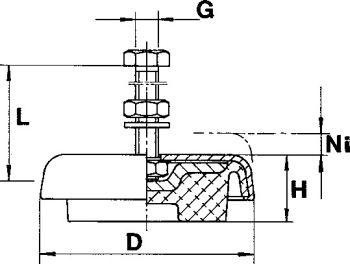 Виброизолятор для машин Level-Mount LM 8000Kg