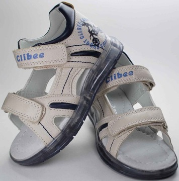 БЕЖЕВЫЕ ГЛЯНЦЕВЫЕ КОЖАНЫЕ Профилированные босоножки, размер 27