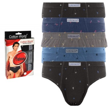 5x SLIPY MAJTKI MĘSKIE 100% Bawełna Cotton World XXL