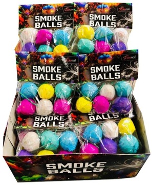 Kolorowe kulki dymne SMOKE BALLS MEGAPAKA 72 sztuki Piromax PXG108