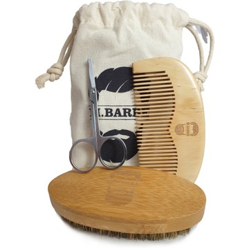 Набор для бороды By My Beard, расческа-ножницы, расческа-стайлер, ЧЕХОЛ