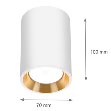 ПОТОЛОЧНЫЙ СВЕТИЛЬНИК SPOT TUBE, БЕЛОЕ ЗОЛОТО, LED