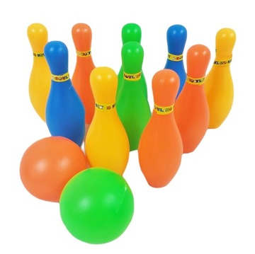 MINI KRĘGLE DLA DZIECI ZABAWKA ZESTAW 12 ELEM.