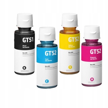 8x TUSZ DO DRUKARKI HP GT51 / GT52 KOMPLET XL