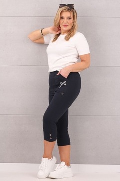 БРЮКИ ЖЕНСКИЕ НА РЕЗИНКЕ, БОЛЬШИХ РАЗМЕРОВ, С ПУГОВИЦАМИ, СВОБОДНЫЕ