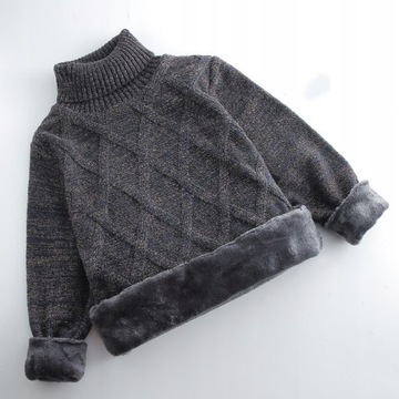детский свитер с высоким воротником из толстого флиса 2Z7