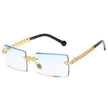 Damskie okulary przeciwsłoneczne w stylu retro, duże, bez oprawek,
