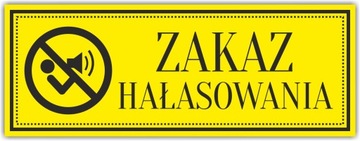 Tabliczka nierdzewana grawer ZAKAZ HAŁASOWANIA