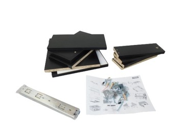 Szafka nocna MILA CZARNA+BLAT DĄB WOTAN 40cm x15