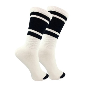 1x МОЛОДЕЖНЫЕ СПОРТИВНЫЕ ЖЕНСКИЕ НОСКИ ДЛЯ СТАРОЙ ШКОЛЫ, БЕЛЫЕ ДЛИННЫЕ