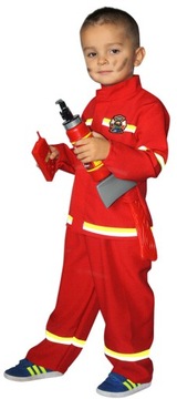 STRÓJ KOSTIUM PRZEBRANIE STRAŻAK CZERWONY KASK AKCESORIA 98/104 balovelove