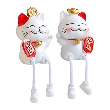 Lucky Cats figurka statua zwierząt rzeźba z żywicy