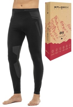 MĘSKIE KALESONY BRUBECK DRY SPODNIE TERMO W GÓRY TREKKING Szybkoschnące 2XL